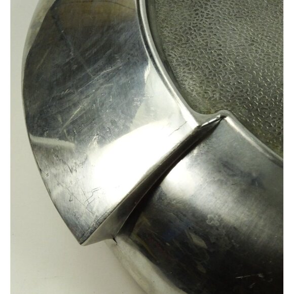 RARE Dansk JD MCM Metal Bowl Round Platter Big Assymetrical Atomic Spiral Curved - Picture 12 of 15